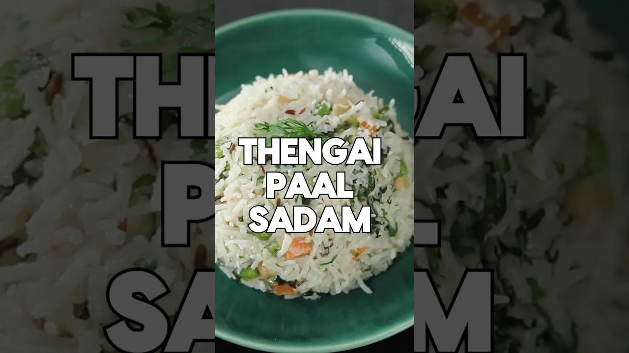 Thengai Paal Sadam, aka Coconut Rice! #shorts #youtubeshorts