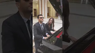 زهره وعمر يعزفون على البيانوا كواليس من الحلقة 62 Turkish Land 