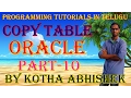 Copying Data Records From One Table To Another Table In Oracle In Telugu
