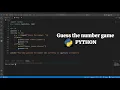 Number guessing game PYTHON Python Project for beginners Guess the number game