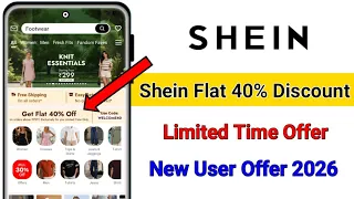 Shein first order 40 discount Shein first order coupon code 2026