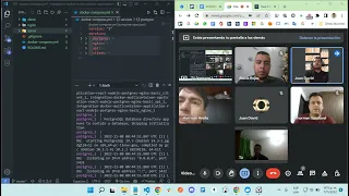Docker 4 containers connected Postgres - NodeJs