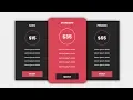 How to design a pricing table with html and css