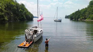 Can This Get Any Better? (26′ Boat + 8′ Inflatable Dock)