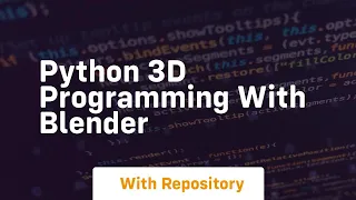 Python 3d programming with blender