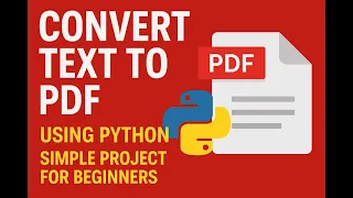 Convert Text to PDF using Python Simple Project for Beginners python project