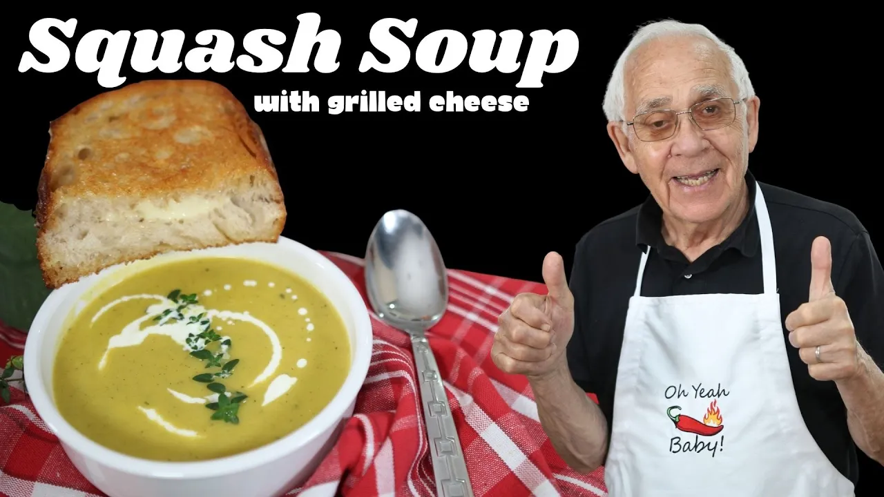 Squash Soup with Grilled Cheese by Pasquale Sciarappa
