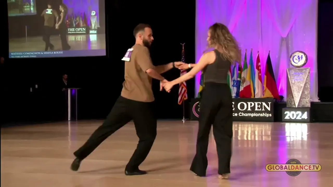 Mathieu Compagnon and Shayla Bouise - 4th Place Jack & Jill Swing - All Star - The Open 2024