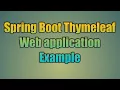 55 Spring Boot Thymeleaf Web application Example