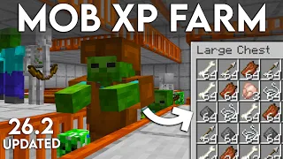 NEW UPDATED Minecraft Java 26 2 MOB XP FARM TUTORIAL Simple