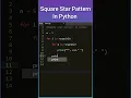 Square Star Pattern using Python