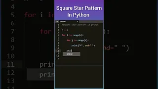 Square Star Pattern using Python