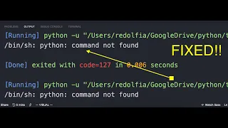 PYTHON How to fix zsh command not found PYTHON error in VS CODE