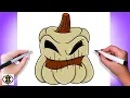 How To Draw Oogie Boogie As A Pumpkin Halloween Drawing Tutorial