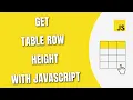 Get table row Height with JavaScript HowToCodeSchool com