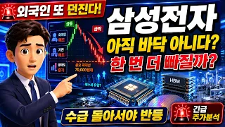 [삼성전자 주가 전망] 아직 바닥 아닙니다… 외국인 매도 계속되면 한 번 더 빠질 수 있습니다! 놓치면 끝장 #삼성전자주가전망 #삼성전자목표가 #삼성전자
