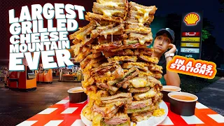LARGEST GRILLED CHEESE MOUNTAIN in a GAS STATION?! | FIRST EVER 24/7 Gas Station Cheese Kiosk!