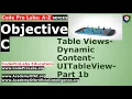 Objective C - Table Views