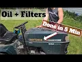 How to Change Oil Filters - Craftsman Lawn Tractor