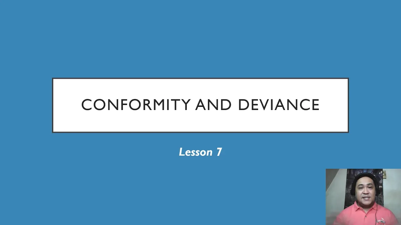 UCSP- (SHS)- Conformity and Deviance