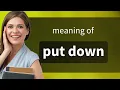 Unraveling the Meanings of Put Down A Guide to English Phrasal Verbs