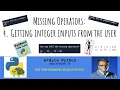 4 Missing Operators Taking integer inputs from the user for the Missing Operators activity