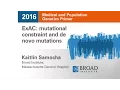 MPG Primer ExAC mutational constraint and de novo mutations