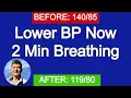 Breathing to lower blood pressure | Breathing exercises for high blood pressure | 2 Min