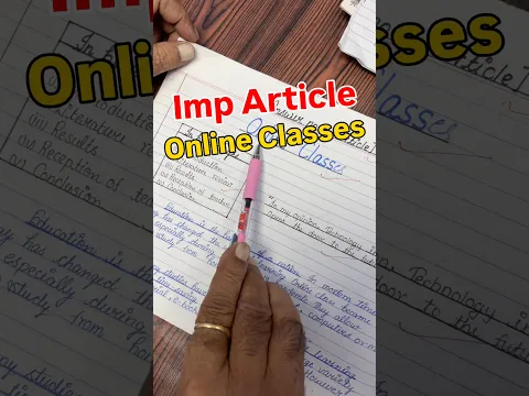 Important Article Online Classes #englishpreparation #motivation