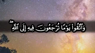 واتقوا يوما ترجعون فيه إلى الله ثم توفى كل نفس ما كسبت وهم لا يظلمون آخر آية نزلت من القرآن 