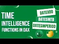 Time Intelligence Functions in DAX DATEADD DATESMTD DATESINPERIOD