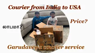 Unboxing parcel from INDIA to USA America Parcel Garudavega