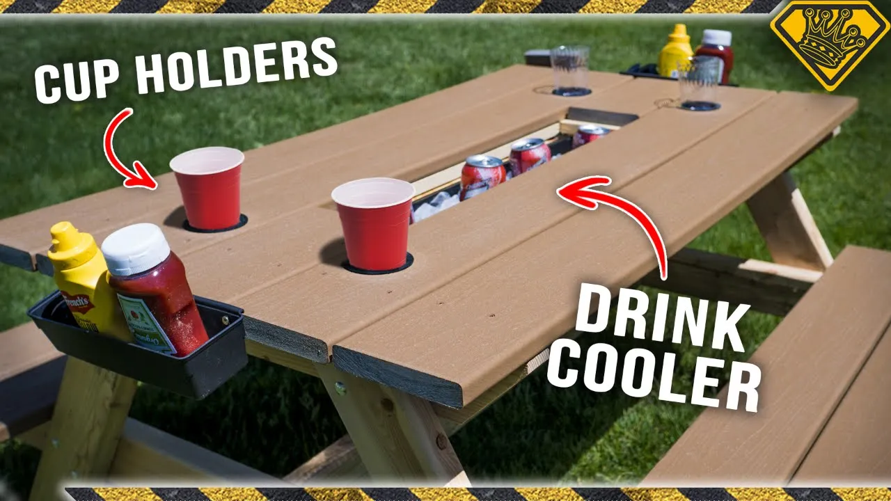 The ULTIMATE Picnic Table (Cup Holders Included)
