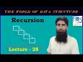 Recursive Approach Factorial Algorithm through Recursion DS A LECTURE - 28