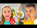 Download Lagu Good Food vs. Bad Food Challenge by Nastya and Dad