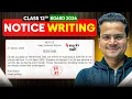 Class 12 Notice Writing FORMAT With FIX LINES Boards 2026 ONE SHOT