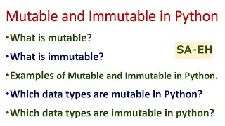 Mutable and Immutable in Python difference between mutable and immutable in python CBSE datatypes
