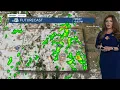 Scattered storms heavy rain moves across the Front Range plains tonight