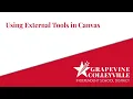 How to use External Tools in Canvas