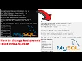 How to change Background color in SQL command prompt Learn To Code
