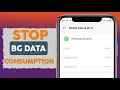 Stop Background Data Usage on Android Save Data Boost Performance