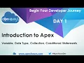 Introduction To Apex DataType Collection Conditional Statements Day 1