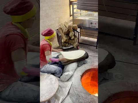 Incredible synergy of baking Armenian traditional Lavash bread