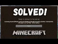 FAST EASY The Only Way To Fix This Minecraft Error On All Versions