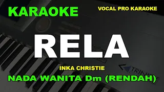 rela karaoke nada rendah wanita cewek inka christie