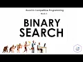 Week 5 - Binary Search