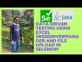 Data Driven Testing Using Excel WebDriverManager and File Upload in Selenium