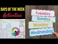 Days of the Week Activities Morning Circle Time Binder Yesterday was Today is Tomorrow will be