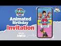 PAW PATROL Birt ay Party Invitation