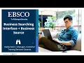 Te Pukenga Training Series Business Source on the Business Searching Interface